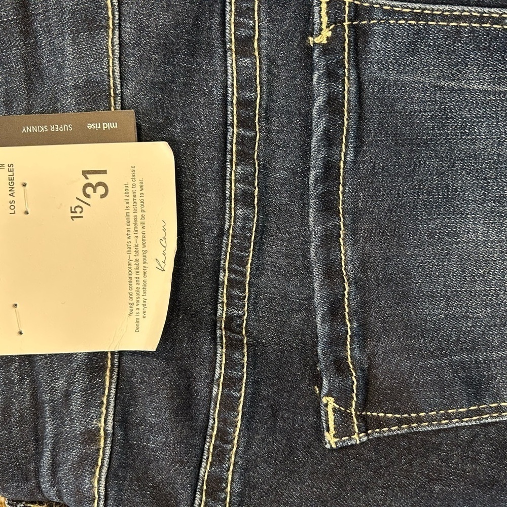 KanCan Blue Skinny Jeans with Vintage Wash - Picture 6 of 10